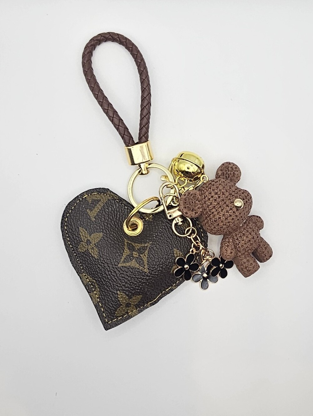 Upcycled Leather Purse Key Chain Charm